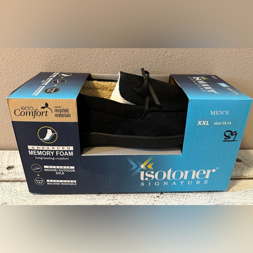 Men’s Isotoner Signature Slippers with Advanced Memory Foam - NIB